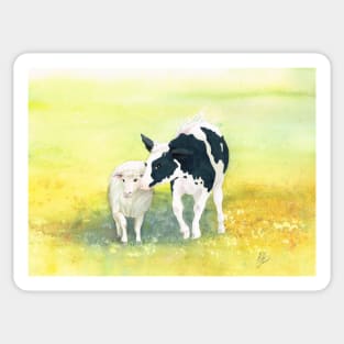 Best of Friends Watercolour Painting Sticker
